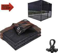Dog Kennel Shade Cover 95 Sunblock Shade Tarp Panel Net Mesh with Grommets For