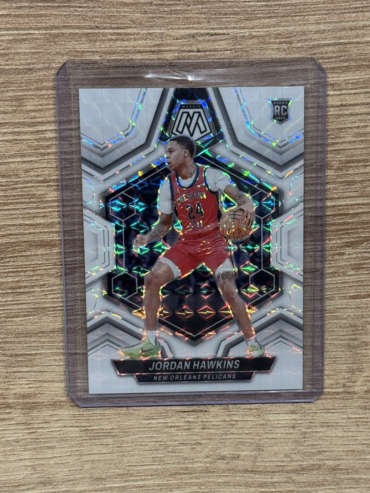 2023-24 Mosaic Jordan Hawkins White Mosaic Prizm RC /25 New OrleansPelicans #243