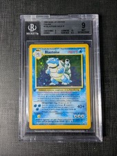 BGS Beckett 9 Blastoise Holo 1st Prima Edizione Base 2 Italiano NON PULITO