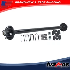 4 lug-4" 44" Hub Face 2000lbs Trailer Axle w/ U-Bolt Kit For trailers RVs trucks