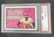 1992 Topps Kids Baseball Rickey Henderson #118  PSA 4