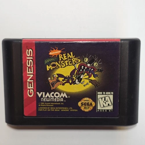 Aaahh!!! Real Monsters Genesis (1995, Viacom Newmedia) Cleaned And Tested, Game
