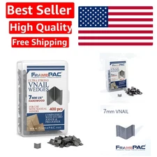 7mm V-Nails for Picture Frames, 400 Loose Steel Fasteners for Handmade Art