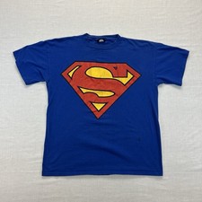 Vintage Changes Superman T-Shirt XL Men's Large Blue DC Comics USA Single Stitch