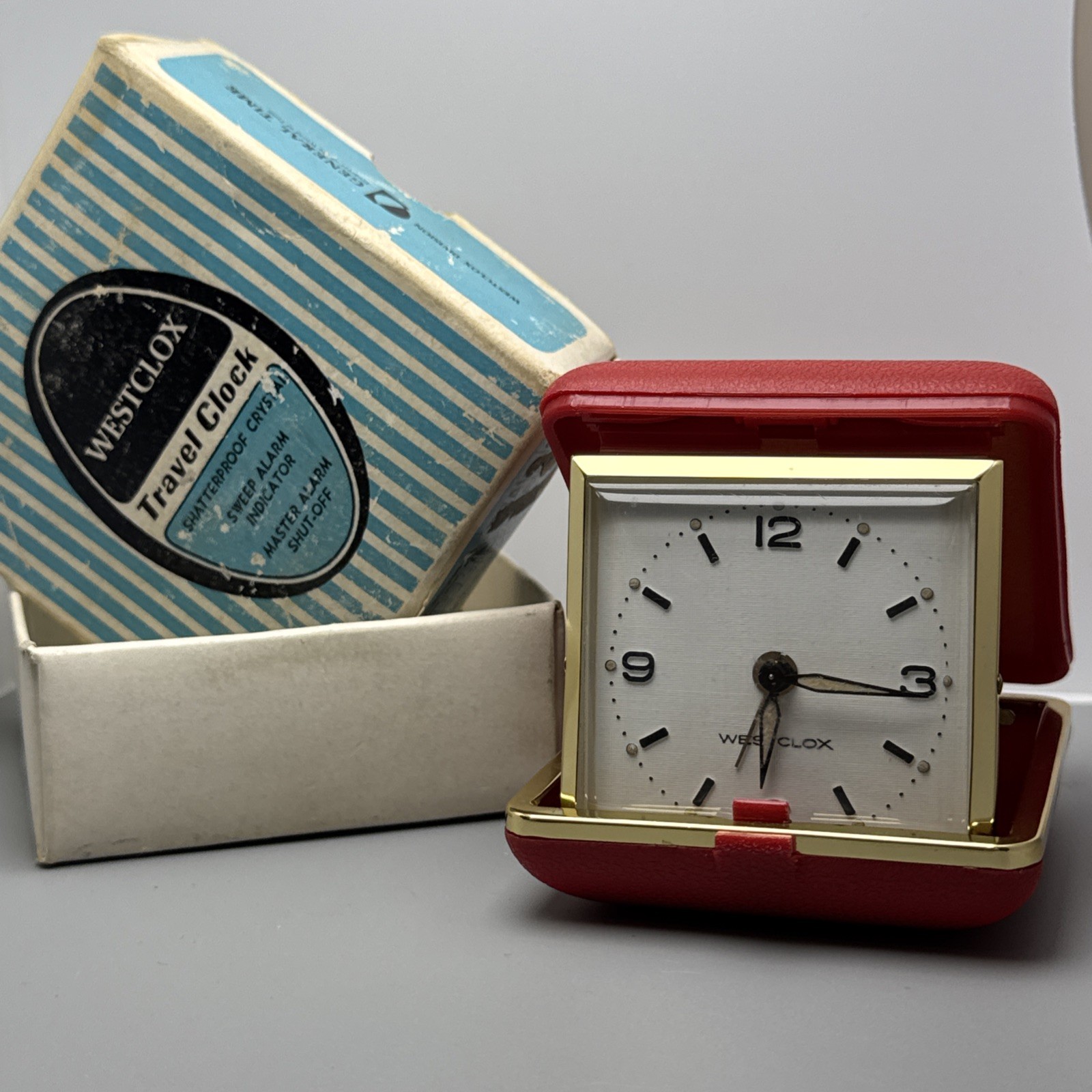 In Box W/paper, , Alarm Works, Clock Works.