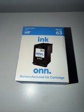 Sealed HP Ink Black 63 Cartridge Compatible With HP EXP 10/2026 Onn brand print