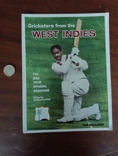West Indies 1963 official tour brochure signed x 7 inc. Sobers Hall etc