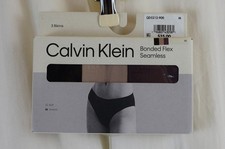 Calvin Klein Women's Bonded Flex Seamless 3-pack Mid Rise Bikini Size Medium