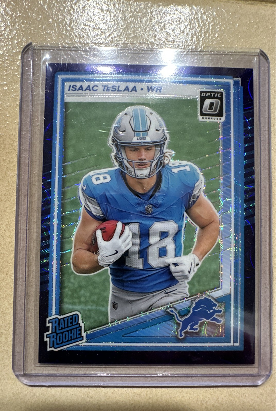 2025 Panini Donruss Optic Rated Rookie Isaac Teslaa #219 Purple Scope Prizm (RC)