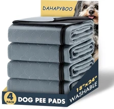 Washable Puppy Pee Pads for Dogs with Pheromones (Gray 18" X24" 4 Pack), Traini