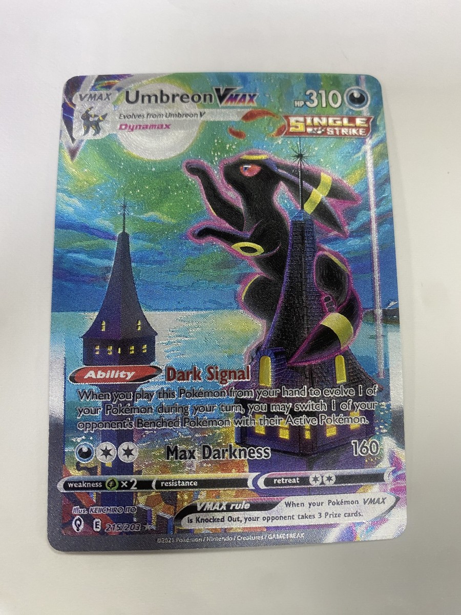ブラッキーvmax sa umbreon vmax 215/203 英語ポケモン Umbreon VMAX 215 203 Case | Evolving Skies | Art Guard (Ungraded)
