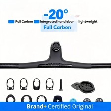 MTB Carbon Handlebar Stem -20° Degree 720/740/760mm for XC Mountain Racing Bike