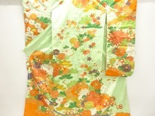 7816279: JAPANESE KIMONO / FURISODE / FLOWER  BIRD