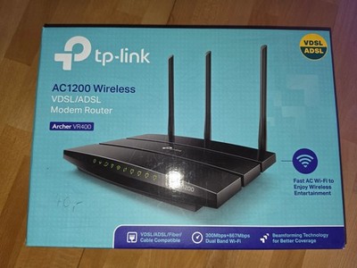 tp-link AC1200 Wireless MU-MIMO, VDSL/ADSL Modem Router, Archer VR400, in OVP