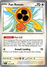 Fan Rotom 118/142 Corona Stellare Comune Carta Pokemon Giocata Leggermente TCG Singola