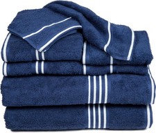 Lavish Home 8PC Bathroom Towels Set - 575GSM 100 Cotton Bathroom Essentials