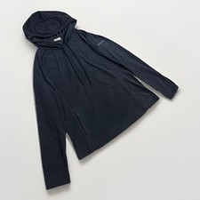Columbia Hoodie Womens Large Fleece Navy Blue - Logo - Pockets - Pullover