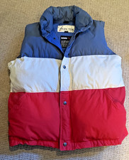 Vintage Pacific Trail Puffer Vest Mens Sz M Down filled Ski Coat Red/White/Blue