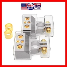 Car Battery Terminals Clamp Post 1/0 2 4 8 GA AWG Gauge Positive Negative Ports*