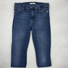 7 For All Mankind Women's Jeans Size 29 Blue Denim Stretch Slim Fit Skinny Leg