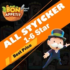 Monopoly Go Stickers  1🌟2🌟3🌟4🌟5 🌟6🌟 (All Available) CHEAPEST！FAST DELIVERY