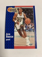 1991 Fleer NBA League Leaders Alvin Robertson Milwaukee Bucks