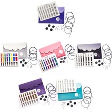 KnitPro Interchangeable Circular Knitting Needle Tips Deluxe Sets, 3.50-8.00mm