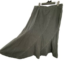 Vintage 90s Y2K Lauren Ralph Lauren Denim Midi Skirt Womens 10 Flare Hem