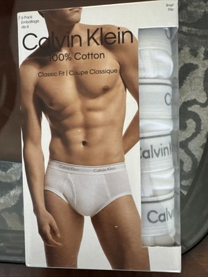 NEW Calvin Klein 6 Pack Classic Fit 100% Cotton Brief MEN S M $64.50