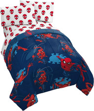Marvel Spiderman Spidey Daze 5 Piece Queen Bed Set - Includes Reversible Comfort