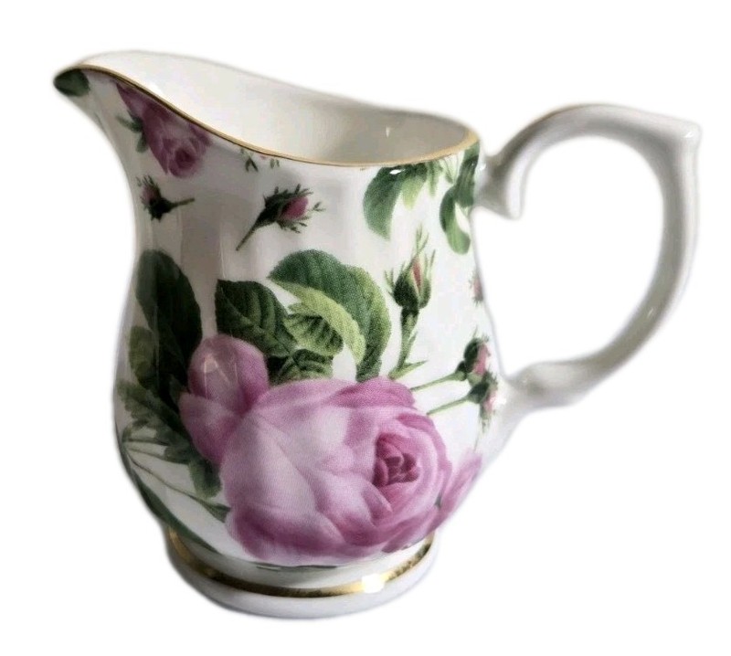 David Michael Creamer, Handmade, Staffordshire Bone China, Pink Roses Floral