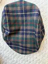 Pendleton Men Newsboy Hat Driving Cap 100% Wool Multicolor Plaid USA Made Medium