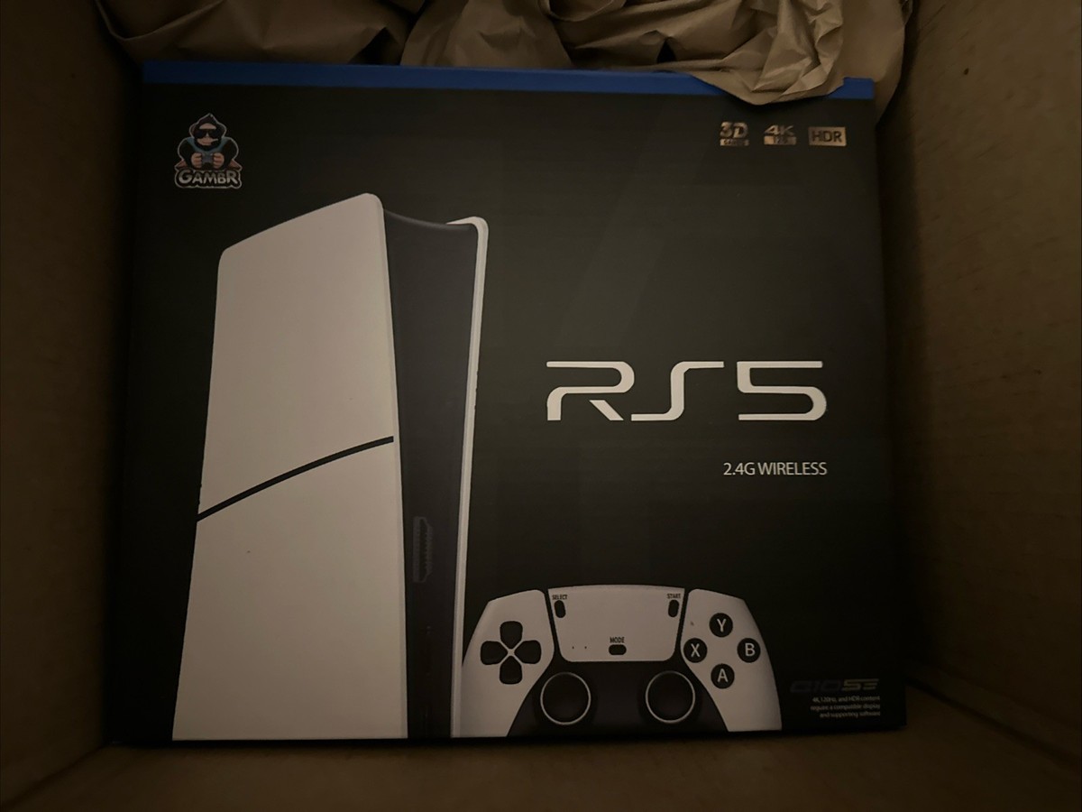 RS5 Game Console Dual Stick 2.4G 2 Wireless Controllers 20000+64GB
