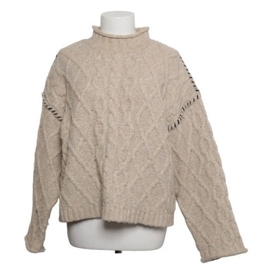 Rita Ora x Primark, Rollkragenpullover, Größe: 38/40, Beige, Zopfstrick #ub1