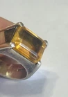 Vintage Sterling Silver Ring w/ Citrine 9.2 Grams Size 6.5
