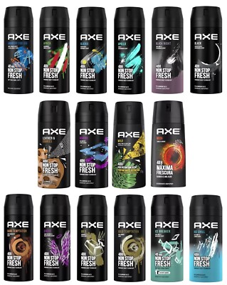 12 AXE body spray deodrant -12X 150 ml/5.07 oz, Mix within the available kind