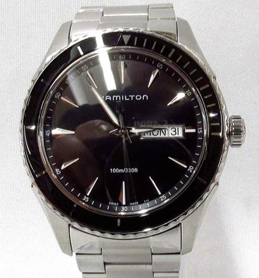 Hamilton H375110 Jazzmaster Sea View  Quartz Black Dial Stainless Steel 15CM Wri