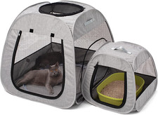 Portable Cat Playpen, Trapezoidal Design for Better Standing, Foldable Pet Tent