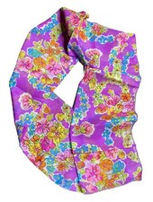 Vintage Cathy 1000 Oaks California Neck/Purse/Ponytail Scarf 7  X 60  Colorful