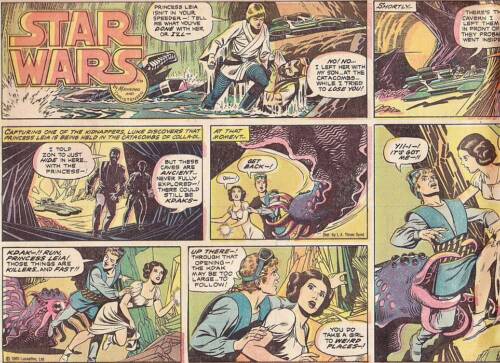 STAR WARS by RUSS MANNING in 6 uncut 1980 L.A. TIMES newspaper comic sections. - Picture 1 of 6