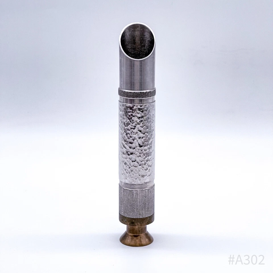 Vintage 70er Jahre Design Vase Hammerschlag Handarbeit | 5x23cm - Bild 2 von 4