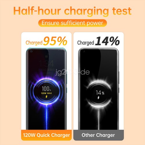 Adaptateur chargeur mural rapide Xiaomi 120 W câble USB-C Redmi Note 11/11T/12 Pro + 13T - Photo 2 sur 16