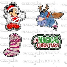 DISNEY Christmas Themes 4 pc nn Premade Scrapbook Page Paper Piece die cut