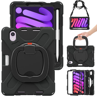 For Apple iPad Mini 6/5/4 Rotating Shockproof Anti-Scratch Carry Tablet Case