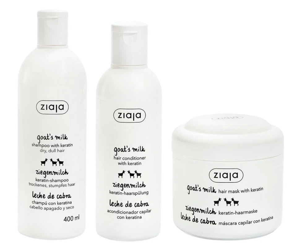 Ziaja Goat’s Milk Strengthening Hair Shampoo Conditioner or Mask with Keratin