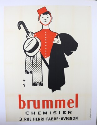 Aff. 117x160cm - Brummel Chemises Avignon - Gruau | Boutique Clouet