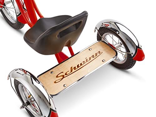  Roadster Bike for Toddler, Kids Low Positioned Steel Red Classic Tricycle