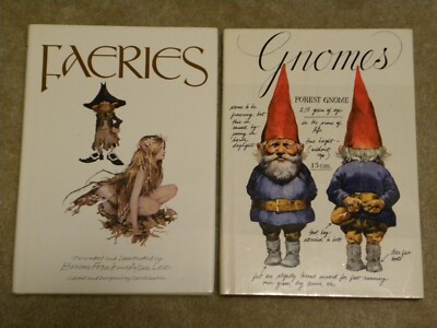 2 Books Faeries Gnomes (Froud, Lee, Larkin) (Huygen, Poortvliet)