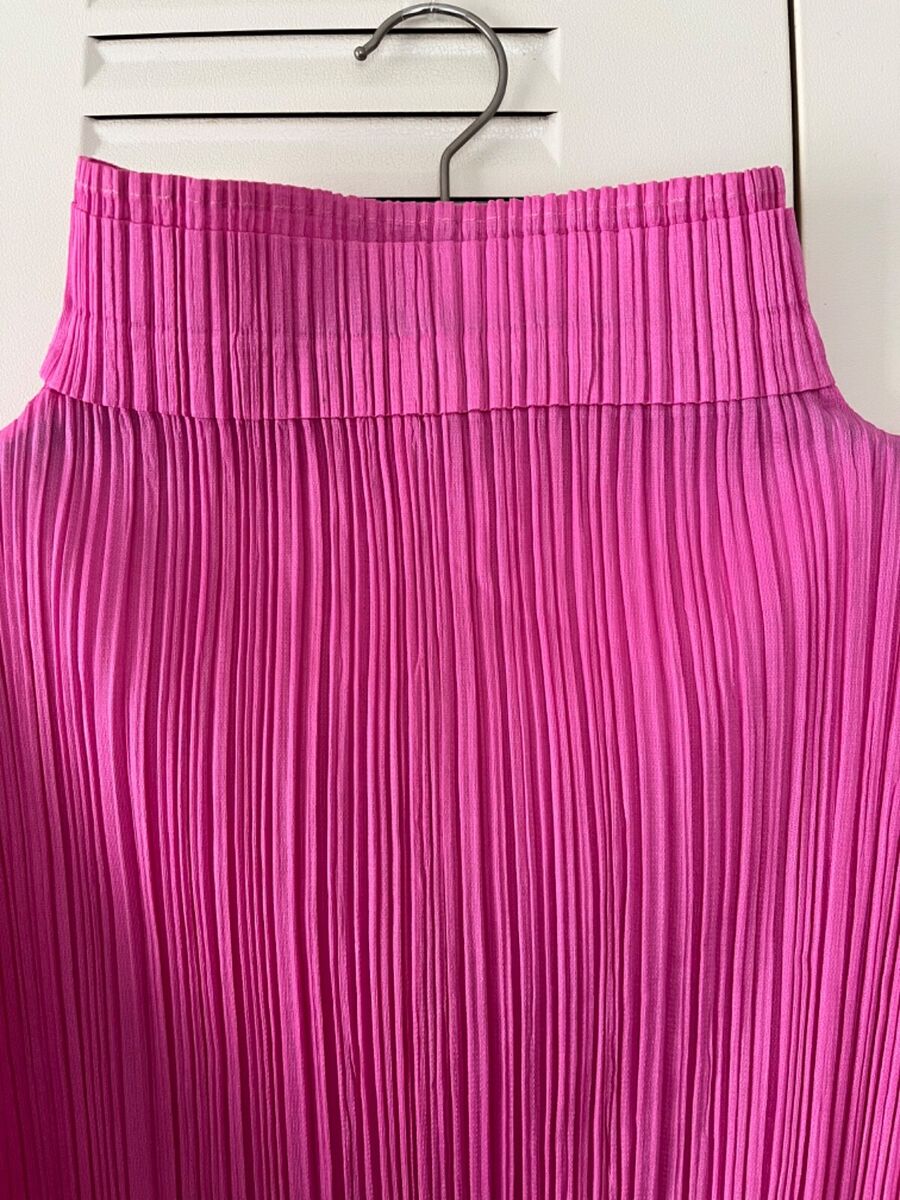 ISSEY MIYAKE Pleats Please Long Sleeve Top Fuchsia Pink Size ISSEY MIYAKE Pleats Please Long Sleeve Top Fuchsia Pink Size