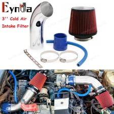 3" Universal Car Cold Air Intake Filter Air Filter Induction Flow Hose Pipe Kit